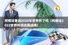 阿根廷晋级2026年世界杯了吗（阿根廷2022世界杯预选赛战绩）
