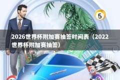 2026世界杯附加赛抽签时间表（2022世界杯附加赛抽签）
