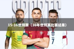 15-16世预赛（16年世预赛比赛结果）