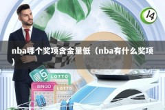 nba哪个奖项含金量低（nba有什么奖项）