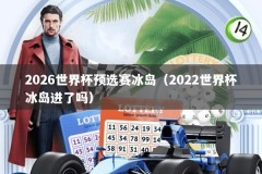 2026世界杯预选赛冰岛（2022世界杯冰岛进了吗）